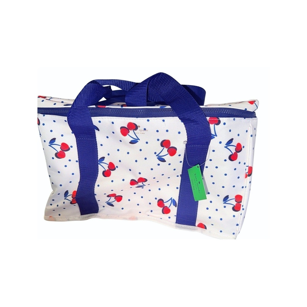 Kate Spade New York Cherry Print Insulated Cooler Tote Bag NWT 16" Large